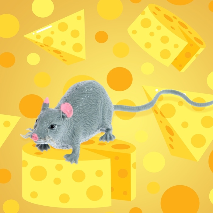 Фигурка животного тянущаяся &laquo;Мышка&raquo;, МИКС