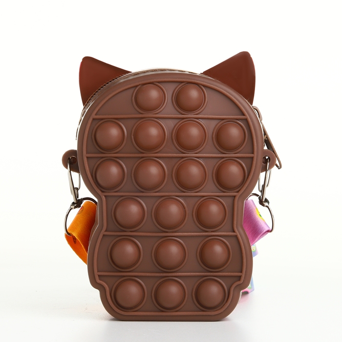 Сумка детская для девочки на молнии, цвет коричневый Сумка детская для девочки на молнии, цвет коричневый