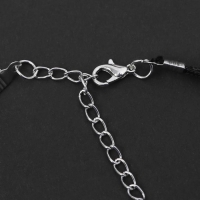 Чокер &laquo;Двойной&raquo; с нитью, звезда, цвет бело-чёрный в серебре, L=40 см