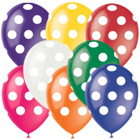 Шар латексный 12" &laquo;Горошек, ассорти яркое&raquo;, декоратор, 5-сторонний, набор 25 шт., МИКС
