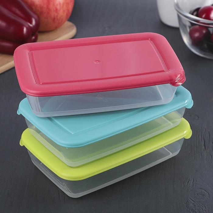 Контейнер пищевой &laquo;Лайт&raquo;, 450 мл, цвет прозрачный, крышка МИКС