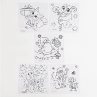 Ёлочные шары под раскраску на новый год &laquo;Новогодний сюрприз. Змея&raquo;, d = 5 ,5 см, 6 шт, новогодний набор для творчества