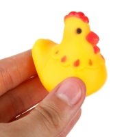Набор резиновых игрушек для ванны &laquo;Курочки&raquo;, 4 см, с пищалкой, 5 шт, Крошка Я