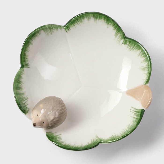 Блюдо керамическое сервировочное &laquo;Ёжик&raquo;, 13,3&times;13&times;5,5 см