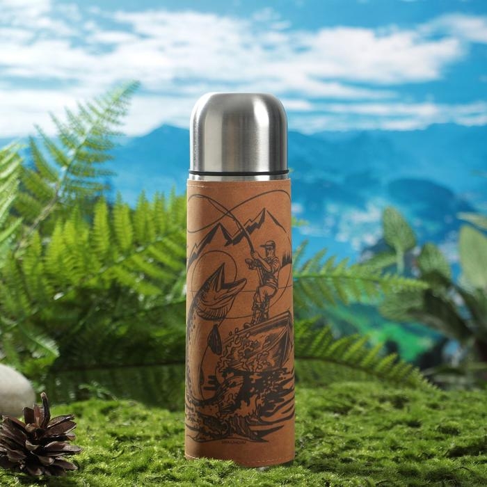 Набор &laquo;Русская рыбалка&raquo;, термос 500 мл, кружка 2 шт