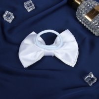 Резинка для волос "Школьница стиль" волны, 12 см, белый Резинка для волос "Школьница стиль" волны, 12 см, белый