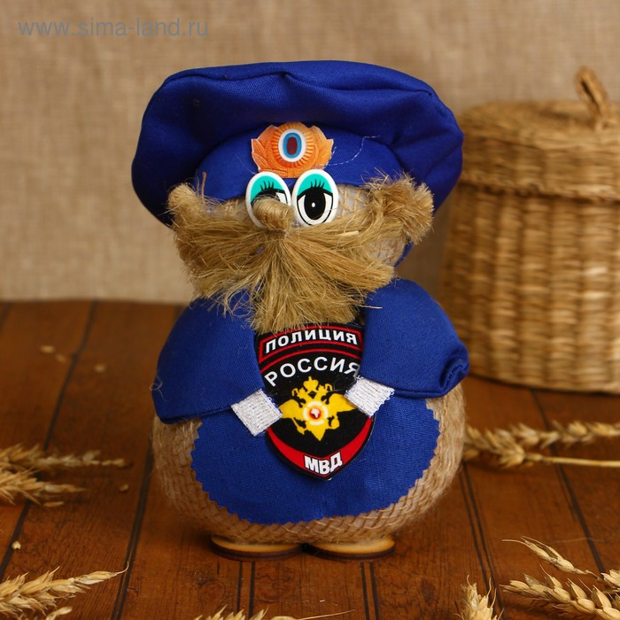 Оберег &laquo;Домовой Нафаня&raquo;, полицейский, 15 см, микс