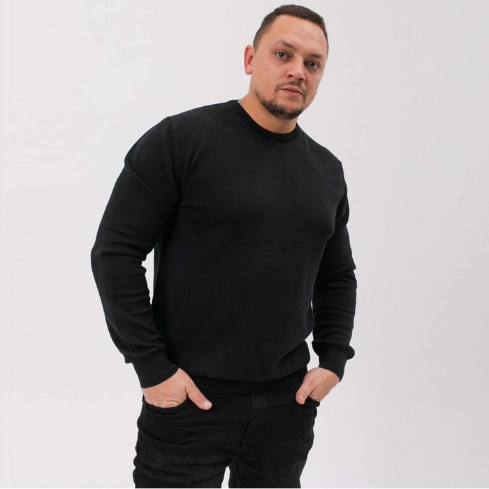 Джемпер мужской, цвет чёрный, размер 58 (5XL) Джемпер мужской, цвет чёрный, размер 58 (5XL)