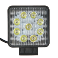 Фара светодиодная Skyway OFF ROAD, квадратная, 12/24 В, 27 Вт, 9 диодов, 107 х 107 мм, дальний свет