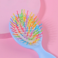 Расчёска - мини массажная, 14 &times; 6 см, рисунок МИКС