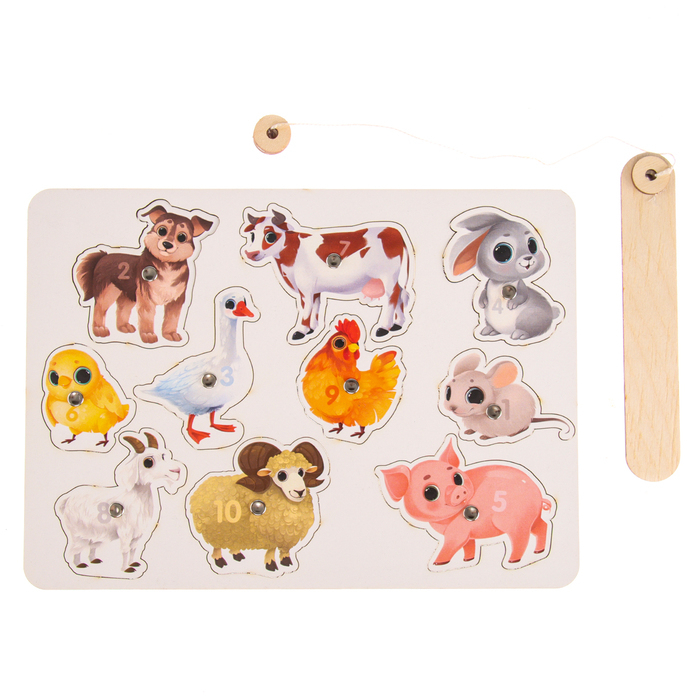 Настольная игра. Магнитная рыбалка &laquo;Животные фермы&raquo;