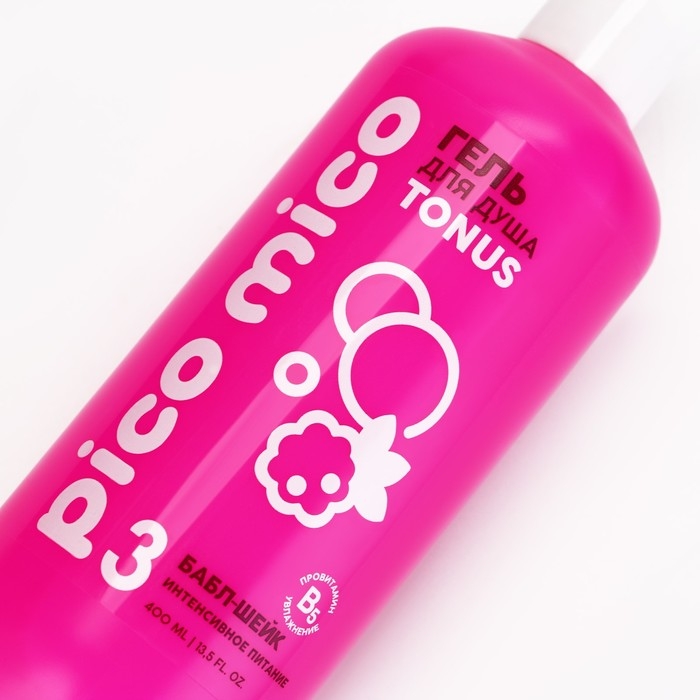 Гель для душа женский, 400 мл, аромат бабл-шейк, PICO MICO