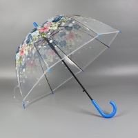 Зонт - трость полуавтоматический &laquo;Цветы&raquo;, 8 спиц, R = 40/58 см, D = 116 см, цвет МИКС