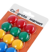Набор магнитов для доски 12 шт., d - 2 см, блистер, МИКС Набор магнитов для доски 12 шт., d - 2 см, блистер, МИКС