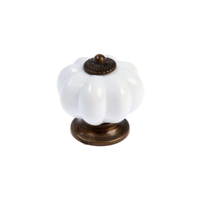 Ручка-кнопка ТУНДРА, d=39, пластик, белая Ручка-кнопка ТУНДРА, d=39, пластик, белая