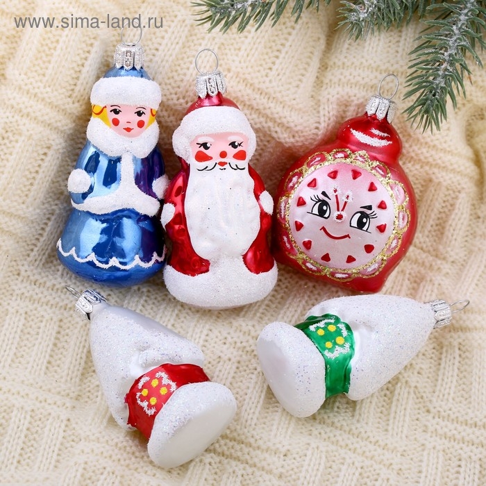 Ёлочные игрушки &laquo;Сказочный&raquo;, набор 5 шт., МИКС