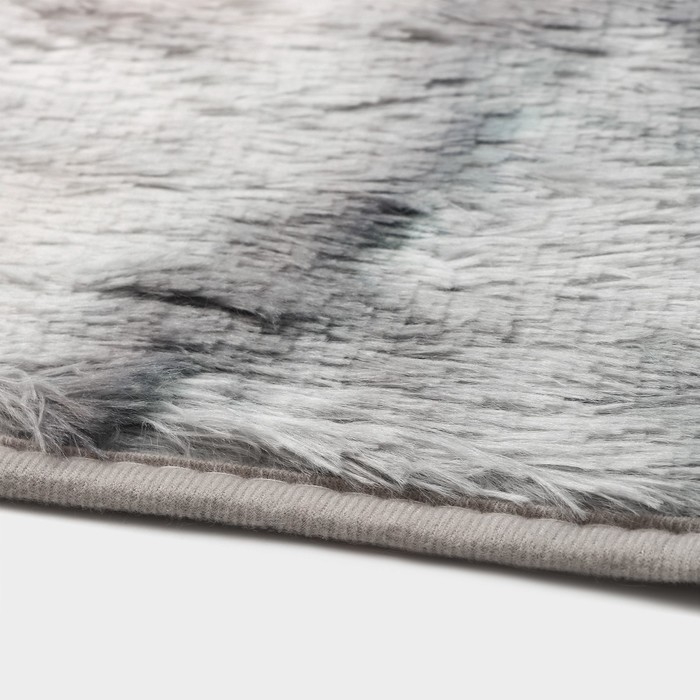 Коврик Доляна &laquo;Пушистик&raquo;, 40&times;60 см, цвет серый