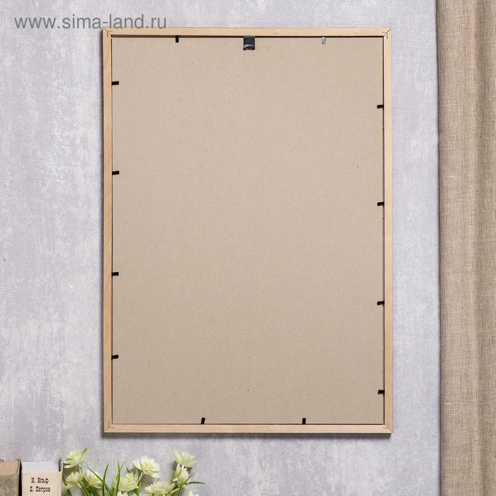 Фоторамка сосна с19 орех 35х50 см (пластиковый экран)