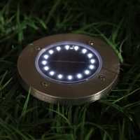 Садовый светильник на солнечной батарее, 11.5 &times; 13 &times; 11.5 см, 16 LED, свечение белое