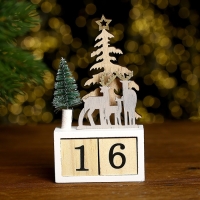 Вечный календарь &laquo;Ёлки и олени&raquo; 7 &times; 3,5 &times; 13 см