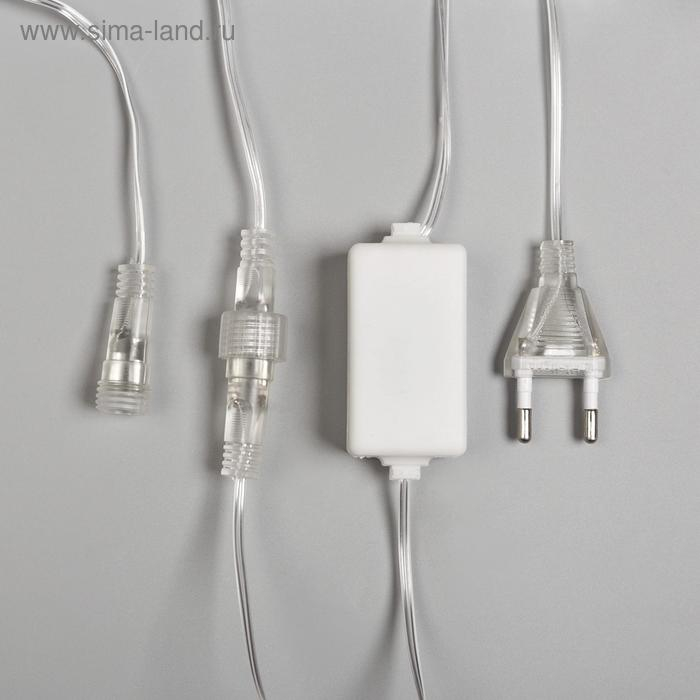 Гирлянда &laquo;Сосульки&raquo; 3 &times; 0.5 м, IP44, прозрачная нить, 288 LED, свечение мульти с эффектом стекания, 12 В