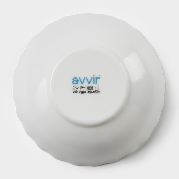 Салатник &laquo;Дива&raquo;, 1 л, d=20 см, стеклокерамика, цвет белый