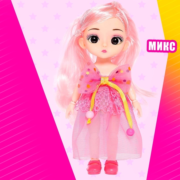 Кукла модная шарнирная &laquo;Вуд&raquo; в платье, МИКС