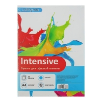 Бумага цветная А4, 50 листов Calligrata Интенсив, голубая, 80 г/м&sup2;