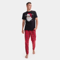 Пижама новогодняя мужская KAFTAN "Дед Мороз", цвет красный/чёрный, размер 52 Пижама новогодняя мужская KAFTAN "Дед Мороз", цвет красный/чёрный, размер 52