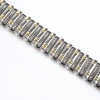 Ремешок для часов "Соломон", 18 мм, металл, l-15.5 см, рифленый Ремешок для часов "Соломон", 18 мм, металл, l-15.5 см, рифленый