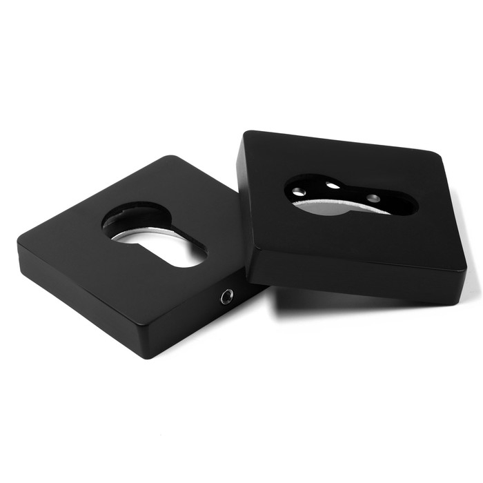 Накладка на цилиндровый механизм LOCKLAND, квадратная, цвет черный, комплект Накладка на цилиндровый механизм LOCKLAND, квадратная, цвет черный, комплект