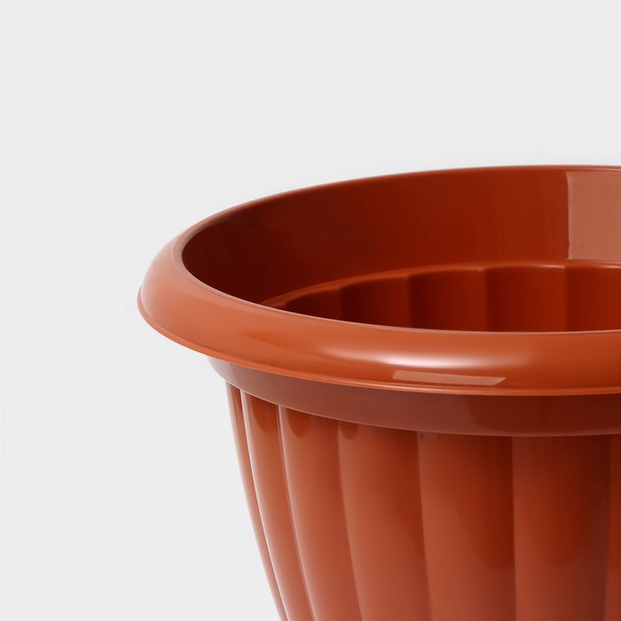 Кашпо уличное на ножке «Жасмин», 9 л, цвет коричневый Кашпо уличное на ножке «Жасмин», 9 л, цвет коричневый