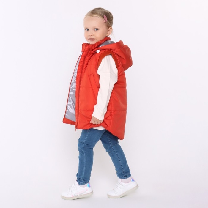 Жилет детский, цвет персик, рост 110 см