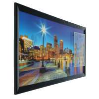 Часы-картина настенные, интерьерные "Ночной город и архитектура", 50 х 100 см, на холсте, бесшумные