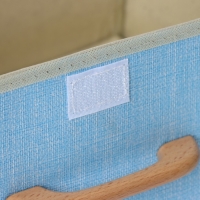 Короб стеллажный для хранения с крышкой LaDо́m &laquo;Франческа&raquo;, 43&times;30,5&times;18,5 см, цвет голубой