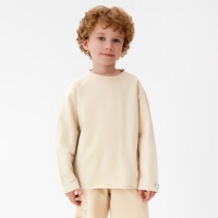 Футболка детская с дл.рукавом KAFTAN, р. 30 (98-104 см), бежевый