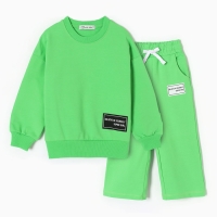 Комплект для девочек (свитшот, брюки), цвет салатовый, рост 122 см Комплект для девочек (свитшот, брюки), цвет салатовый, рост 122 см