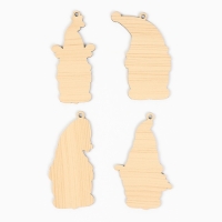 Ёлочная игрушка новогодняя , 4 шт, набор, гномики Ёлочная игрушка новогодняя , 4 шт, набор, гномики