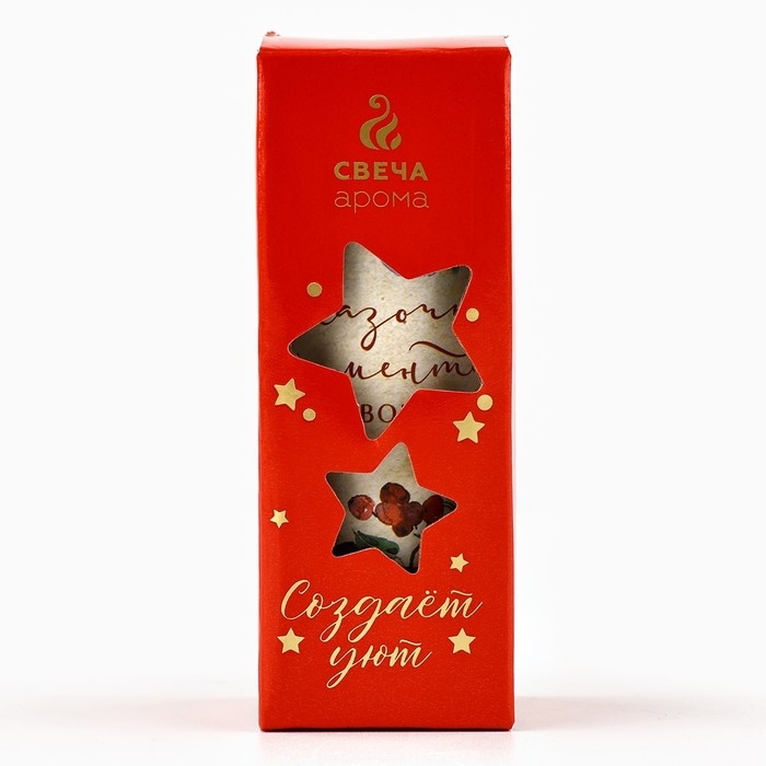 Свеча новогодняя &laquo;Сказочных моментов&raquo;, на Новый год, аромат вишня, 9 х 3,5 см