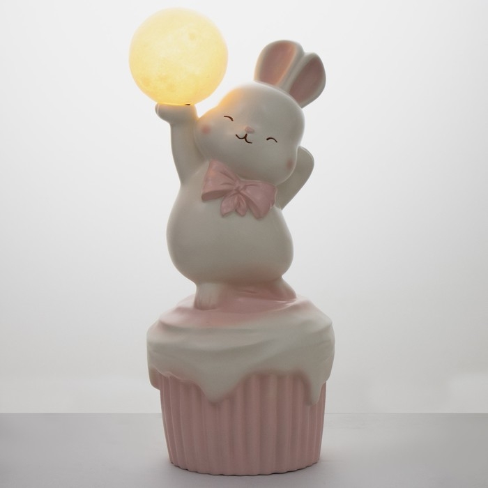 Торшер "Зайка" LED USB розовый 30х30х69см