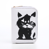 Кошелёк детский на молнии &laquo;Выбражулька&raquo;, цвет белый/чёрный