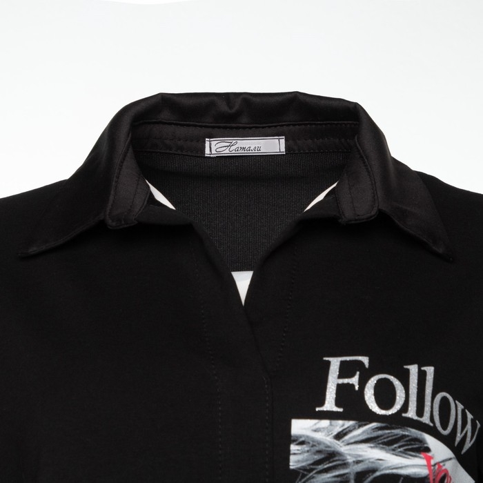 Сорочка женская, цвет черный, размер 54