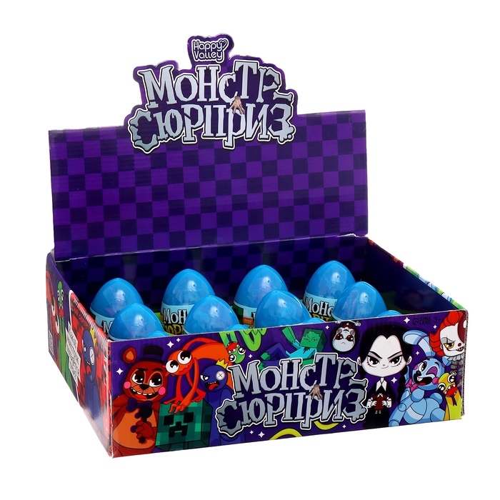 Игрушка-сюрприз «Монстр» в яйце, с наклейками Игрушка-сюрприз «Монстр» в яйце, с наклейками