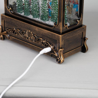 Светодиодная фигура &laquo;Снеговик и дети&raquo; 18 &times; 26 &times; 8 см, пластик, батарейки ААх3 (не в комплекте), USB, свечение тёплое белое