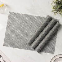 Салфетки сервировочные на стол Доляна Star, 4 шт, 45&times;30 см, цвет серый