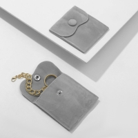 Конвертик для украшений бархатный, 7*7см, цвет тёмно-серый Конвертик для украшений бархатный, 7*7см, цвет тёмно-серый