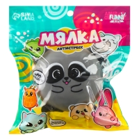 Антистресс сквиш мялка &laquo;Енот&raquo;,с пастой, в пакете