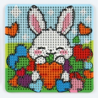 Алмазная мозаика-магнит для детей &laquo;Зайка&raquo;