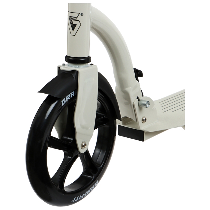 Самокат городской GRAFFITI Cruiser 230, складной, колёса PU 230/200 мм, ABEC 9 Carbon, цвет белый Самокат городской GRAFFITI Cruiser 230, складной, колёса PU 230/200 мм, ABEC 9 Carbon, цвет белый