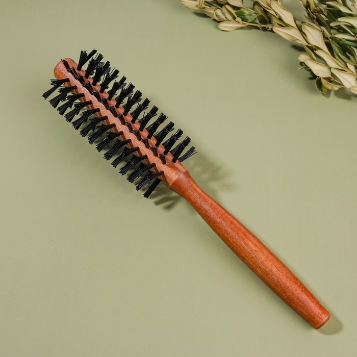 Брашинг &laquo;Натурель&raquo;, d = 1,5/4,5 &times; 22 см, искусственная щетина, цвет &laquo;тёмное дерево&raquo;